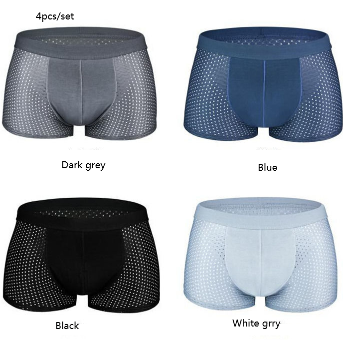 2~4 packs of ice silk men's underwear