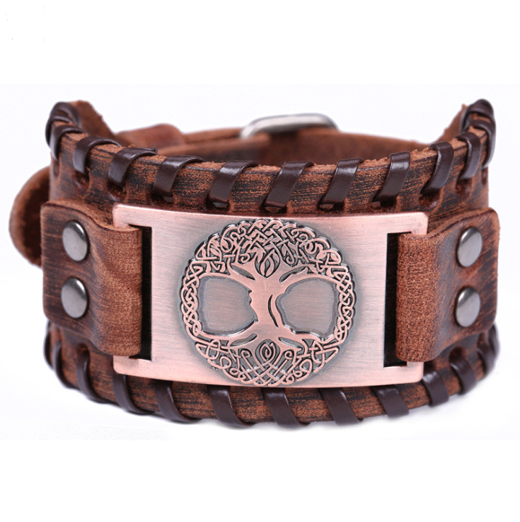 Wide Leather Wristband