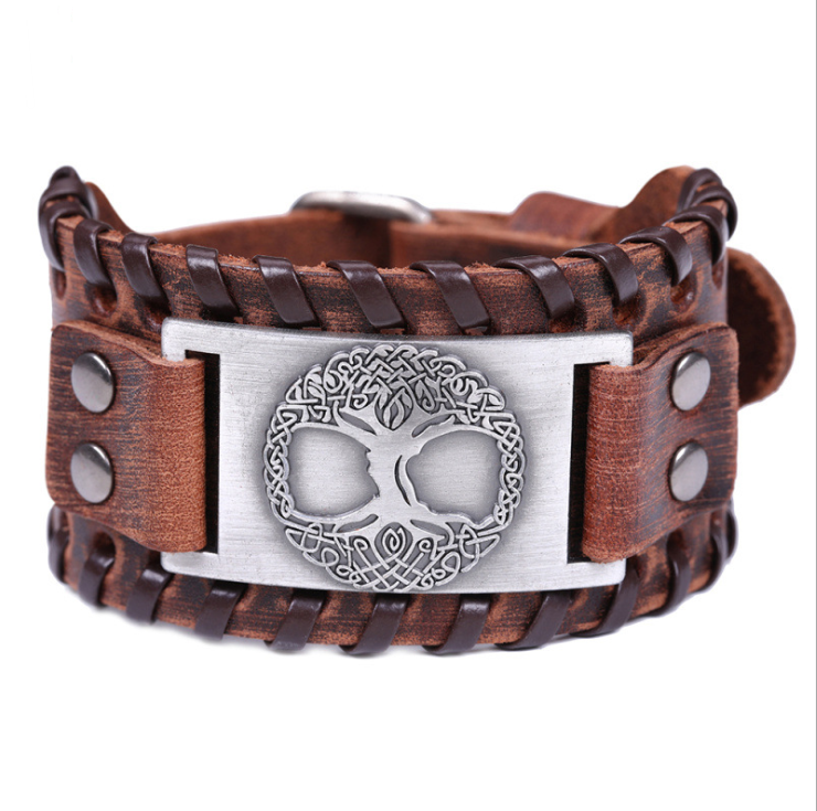 Wide Leather Wristband