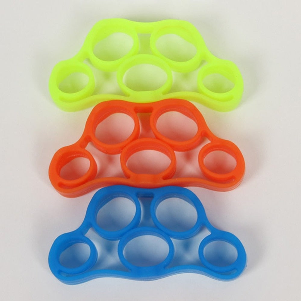 Silicone Finger Trainer Hand Gripper Resistance Bands Fitness