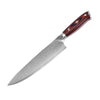 Damascus kitchen knife set chef's knife