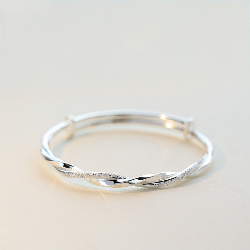 Foot Silver 999 Mobius Ring Bracelet