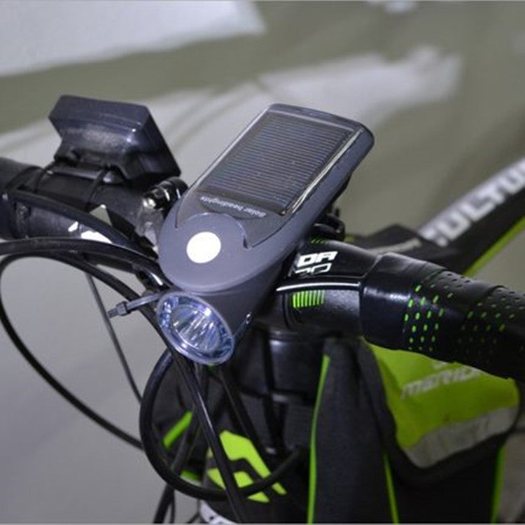 Solar Rechargeable Mountain Bike Lights Cycling Strong Flashlight USB Charging