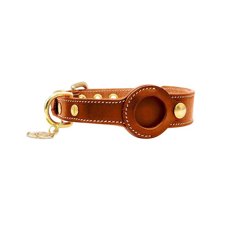 Leather GPS Tracking Collar