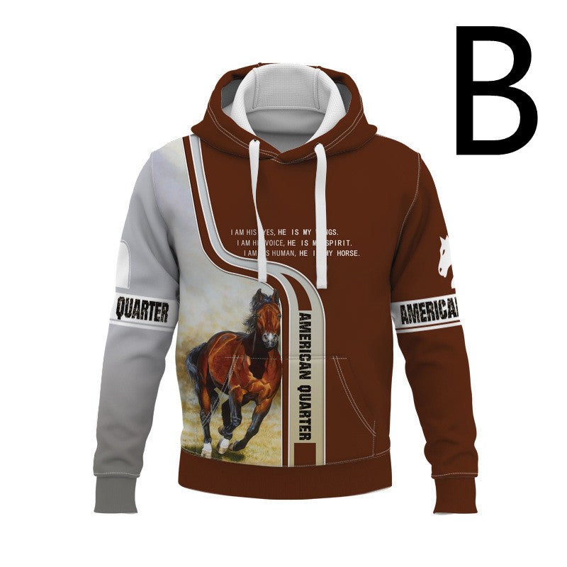 Hunting Cultural Deer Series 3D Digital Printing Hooded Sweater