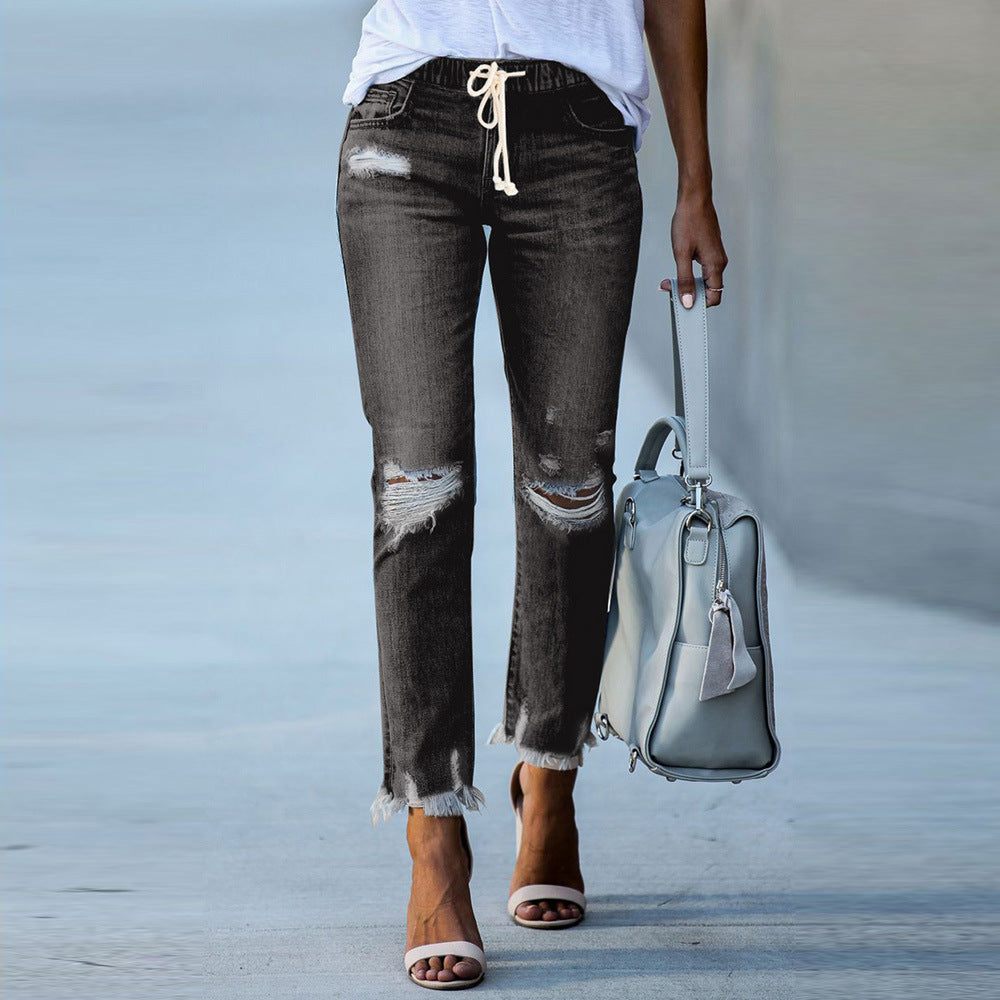 Lace-up Jeans