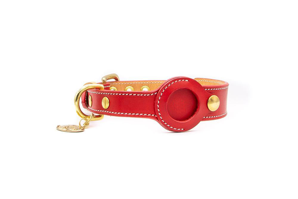 Leather GPS Tracking Collar